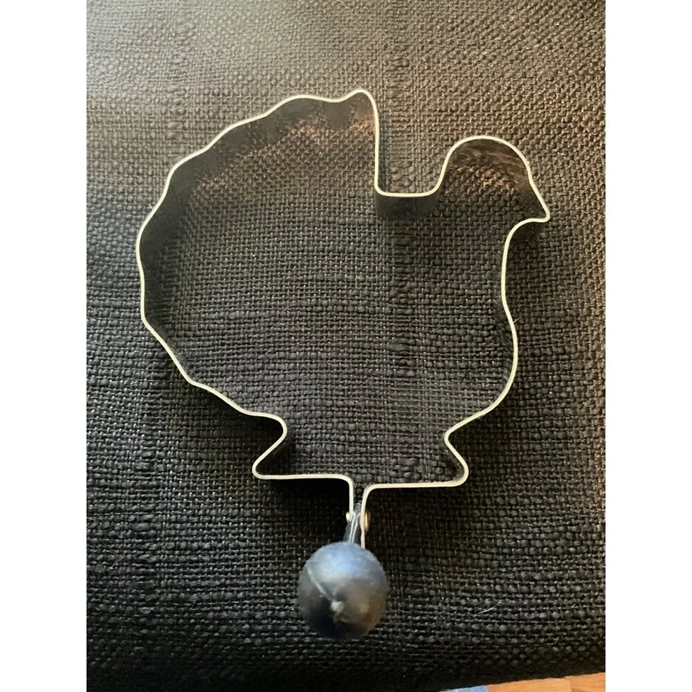 Set Of 3 Holiday Cookie Cutters - Pumpkin Turkey Bat Shapes - Stainless Steel Wi